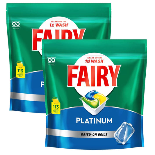 226 Pk Fairy Platinum All in One Lemon Automatic Dishwashing Tablets Dishwasher