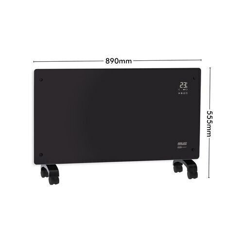 Arlec 2200W Black Glass SMART WI-FI Panel Heater Touch Control Grid Connect NEW