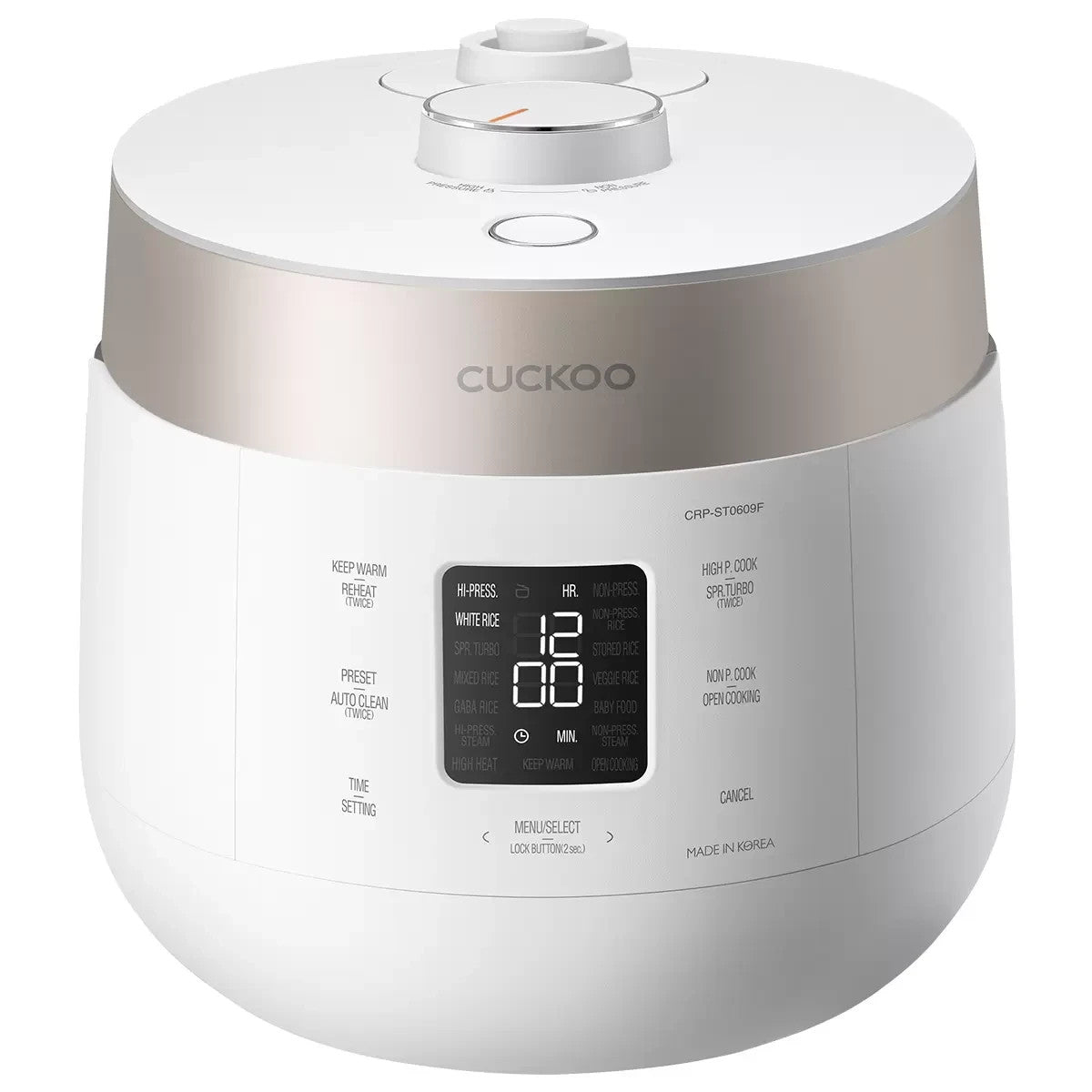 Cuckoo 6 Cup HP Twin Pressure Rice Cooker CRP-ST0609F