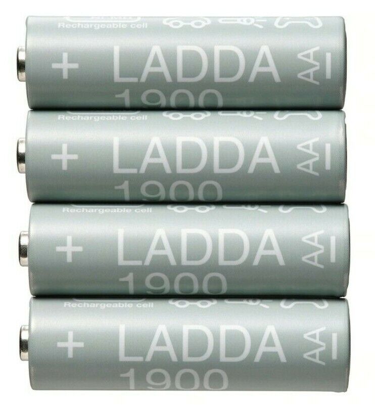 LADDA AAA & AA Rechargeable NiMH 500 900 1900 2450 mAh Batteries