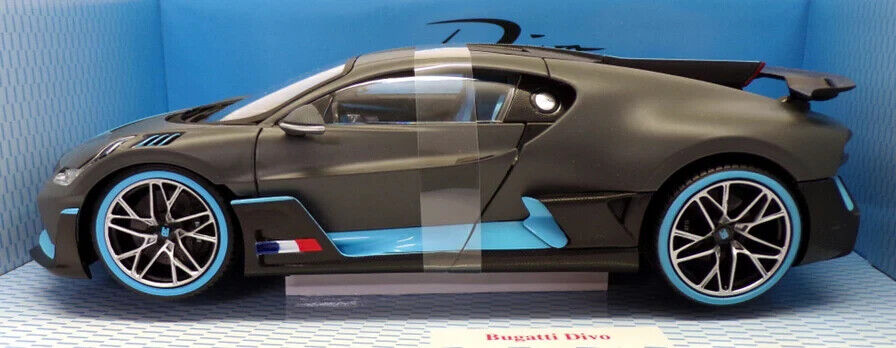 Maisto 1:18 Diecast Bugatti Divo Grey/Blue Brand New Toy Model Car