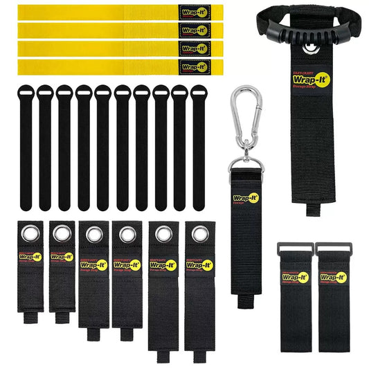 Wrap-It Storage 24 pcs Ultimate Organisation Pack Storage Straps, Cable Ties