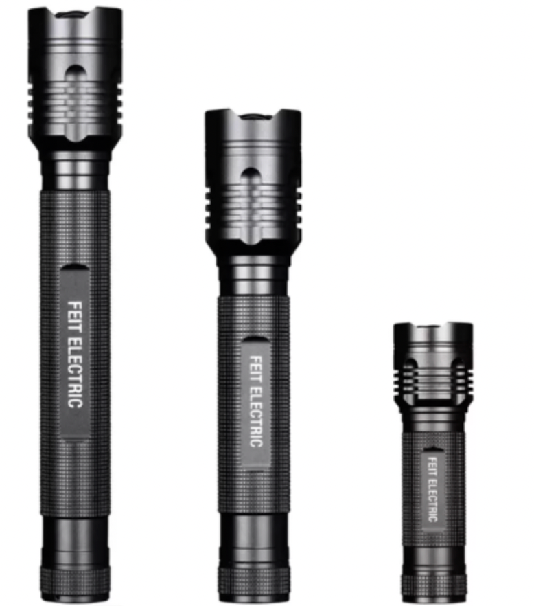 FEIT Electric LED Flash Light Torch 3 pcs Kit Ultra Bright 1700 1000 500 Lumens