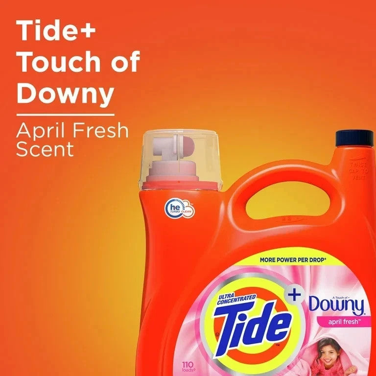 Tide With Ultra Downy 3.78L/ 100 Loads - April Fresh Scent - Free Shipping - NEW