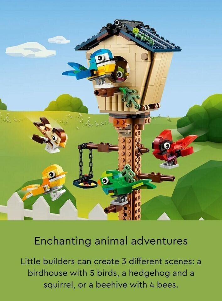 LEGO CREATOR 3 in 1 ~ Birdhouse ~ (31143) Brand New factory Sealed +Free Gift. 