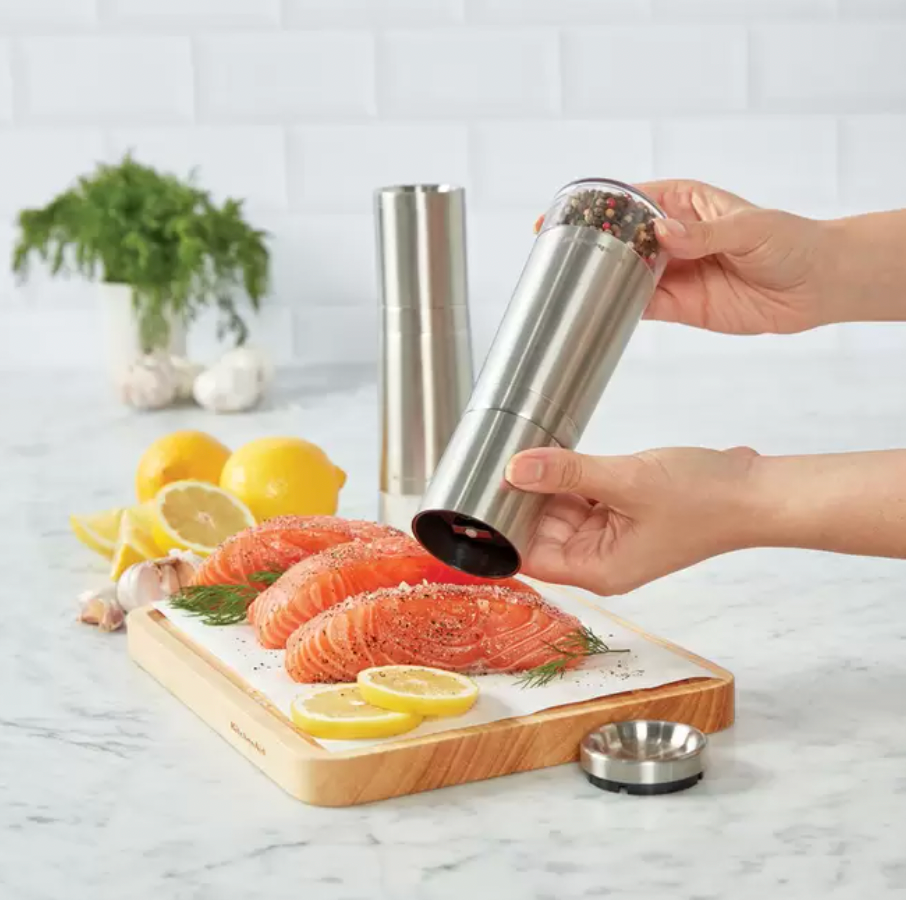 KitchenAid Stainless Steel Salt & Pepper Grinder Set 2pcs