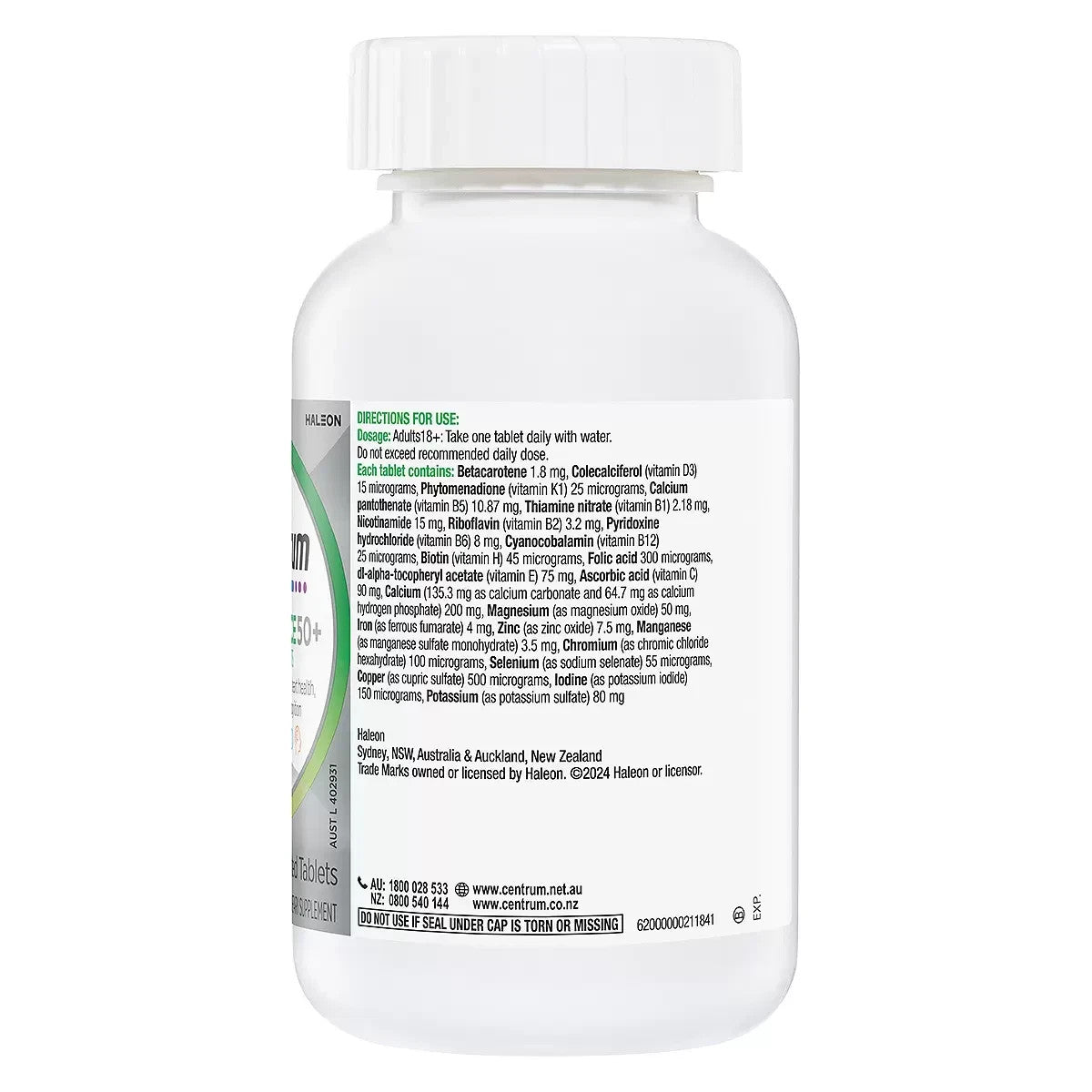 Centrum Advance For Adults Multivitamin & Minerals Dietary Supplement 200 Tablet