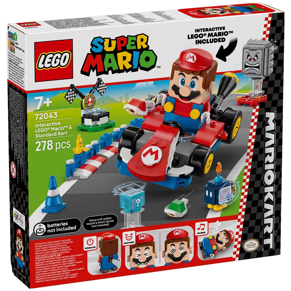 LEGO Super Mario 72043 - Mario Kart Interactive Lego Mario and Standard Kart