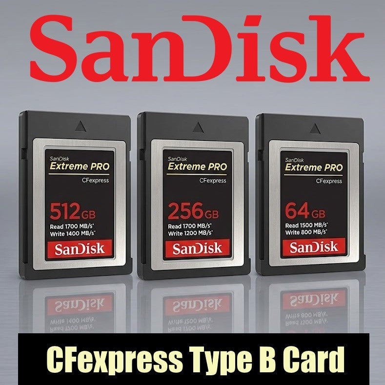 SanDisk 512GB/256GB/64GB Extreme PRO CFexpress Card Type B 1500MB/s