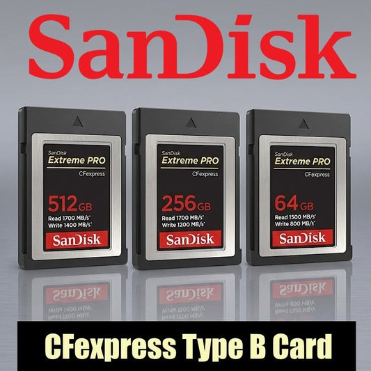 SanDisk 512GB/256GB/64GB Extreme PRO CFexpress Card Type B 1500MB/s