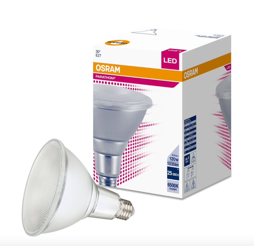 Osram 13W 1200Lm 30D Daylight LED ES PAR38 Light Globe