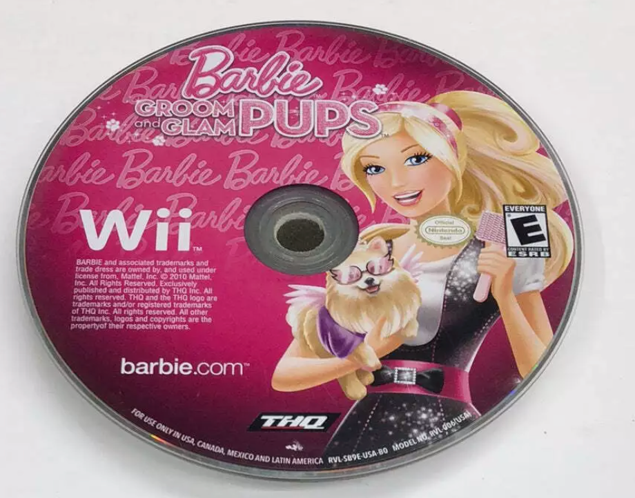 Barbie Groom and Glam Pups Nintendo Wii PAL Game Disc Only