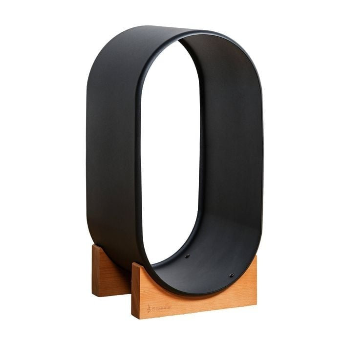Scandia Vienna Curve 630 x 335 x 300 mm Wood Log Holder Rack Storage Ashen black
