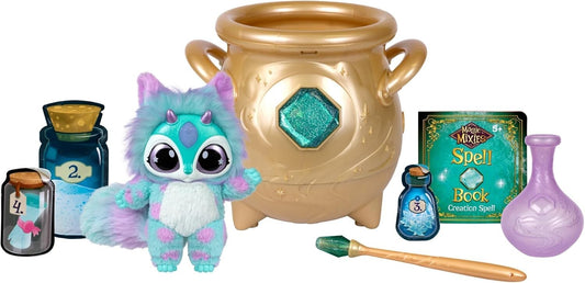 Magic Mixies - Magical Real Misting Gold Cauldron with 8 Inch Plush Toy