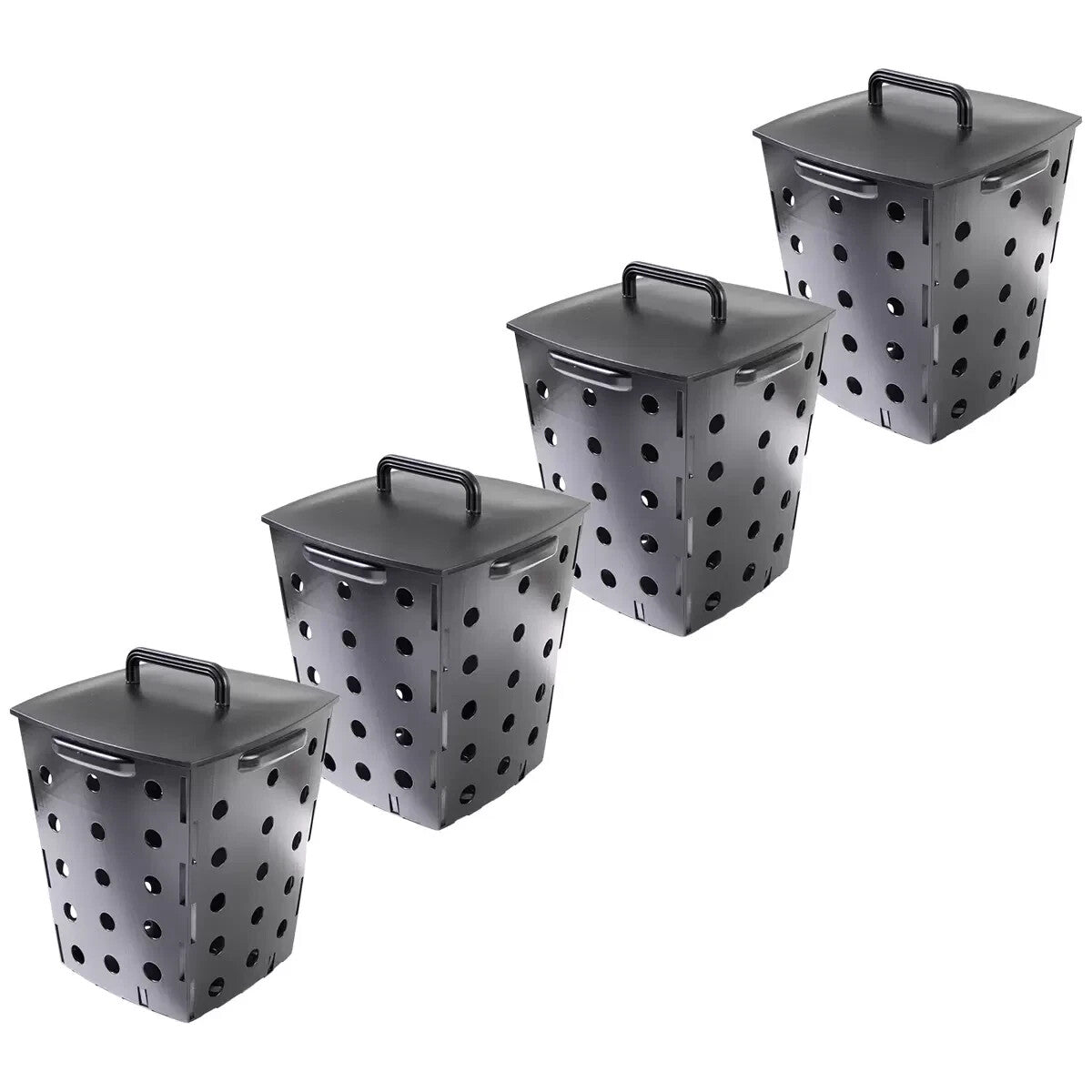 Greenlife Worm Box and Micro Composter 4 Piece Set Plastic Compost Bin