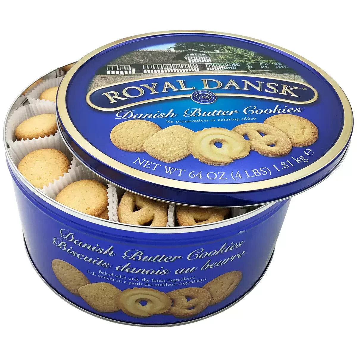 NEW Royal Dansk Danish Butter Cookies Buttery Crumbly Sweet Biscuits Tin 1.81kg