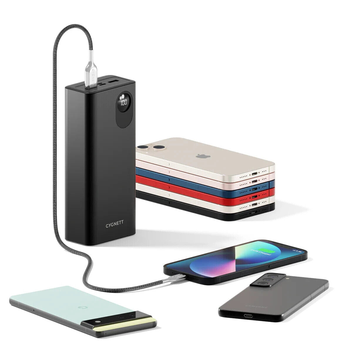 Cygnett ChargeUp Maxx Digital 30,000 mAh Power Bank  Black