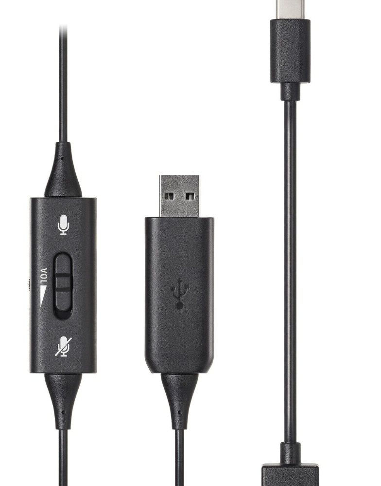Audio Technica Single Ear USB C A Noise Cancelling MIC PC Headset Wired Black
