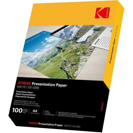 100 Sheets Kodak Presentation Matte 130gsm A4 Photo Paper