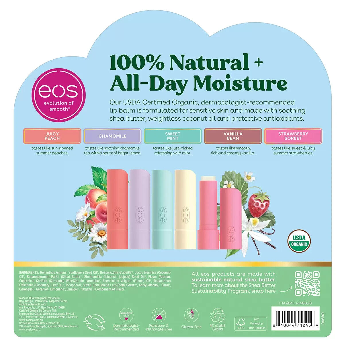 EOS 100% Natural Organic Lip Balm 9 Sticks