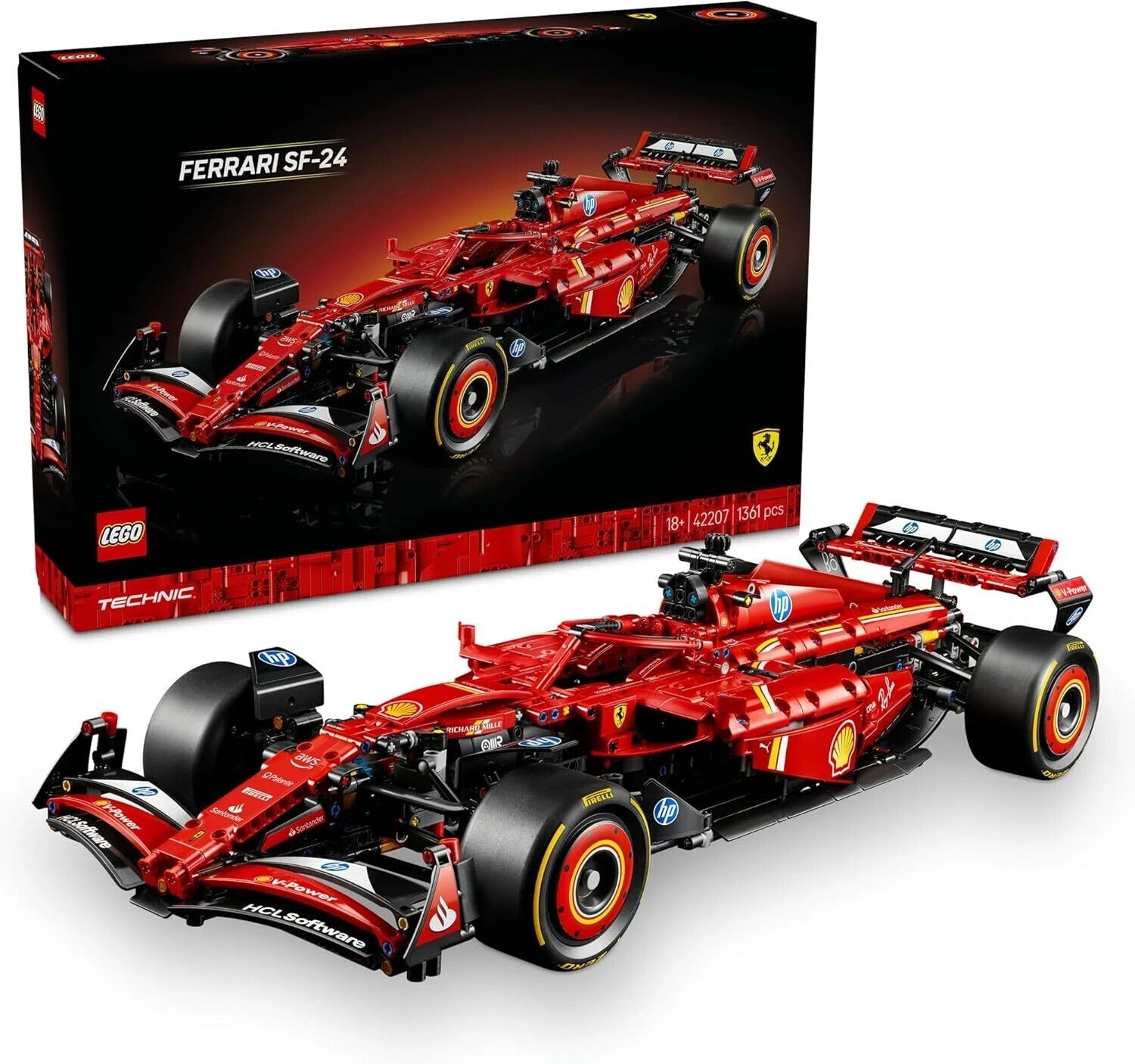 NEW SEALED LEGO Technic 42207 Ferrari SF-24 F1 Car Set 1:8 Scale V6 1361pcs 18+