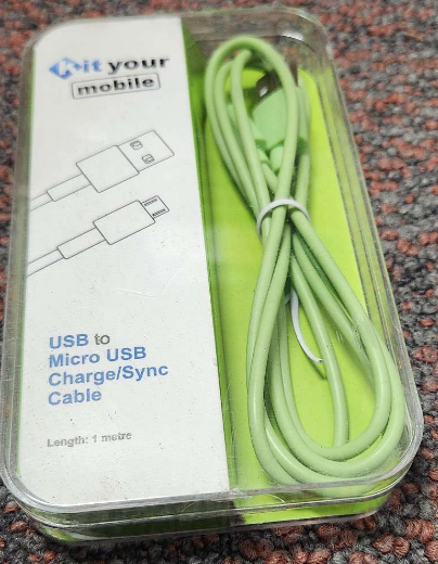 USB to Micro USB Charge / Sync Cable 1m without box Green Color