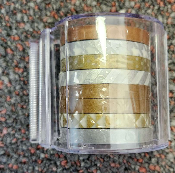 8 Pack Washi Tapes 6mm x 10m Acid Free Photo Safe Decorative Tape w Dispenser