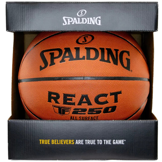 Spalding React TF250 TF-250 Size 5 All Surface Indoor Outdoor Basketball FIBA