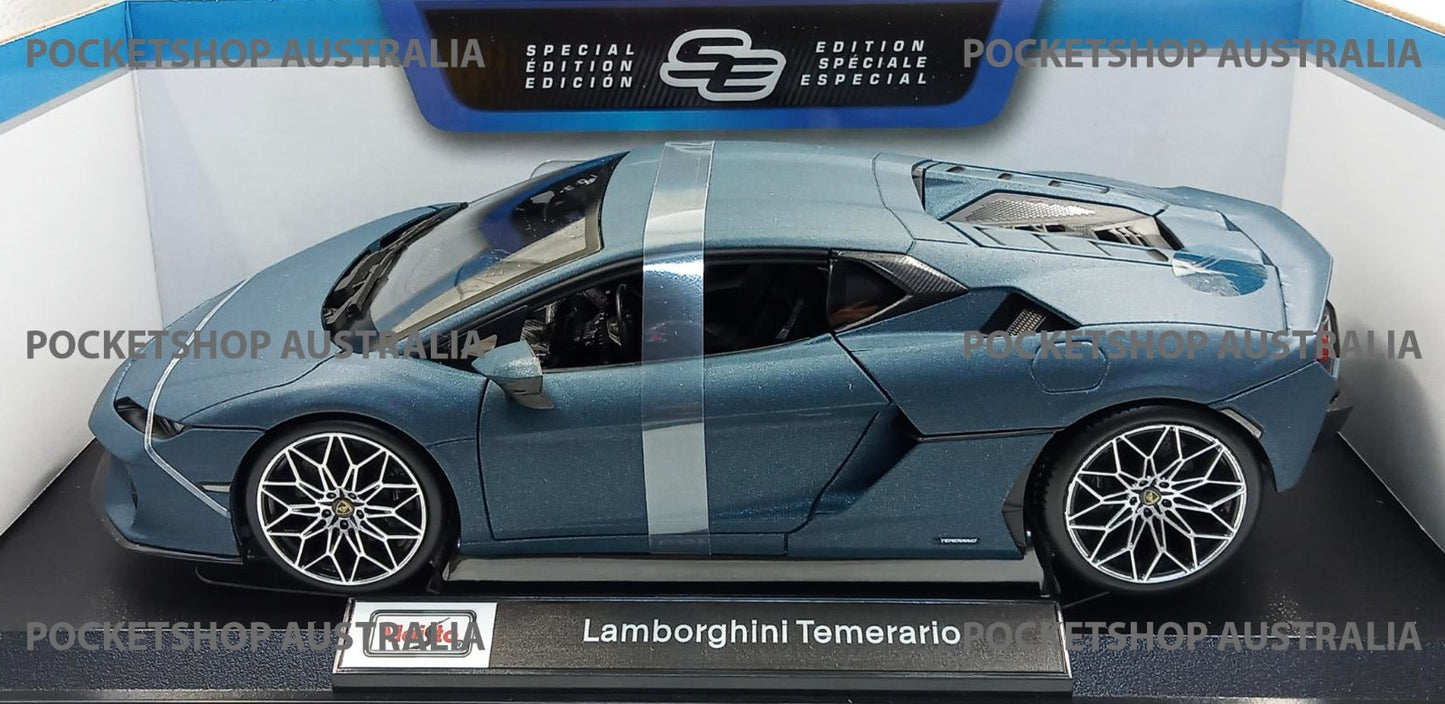 Maisto Blue Lamborghini Temerario 1:18 special edition Diecast Display Toy Car
