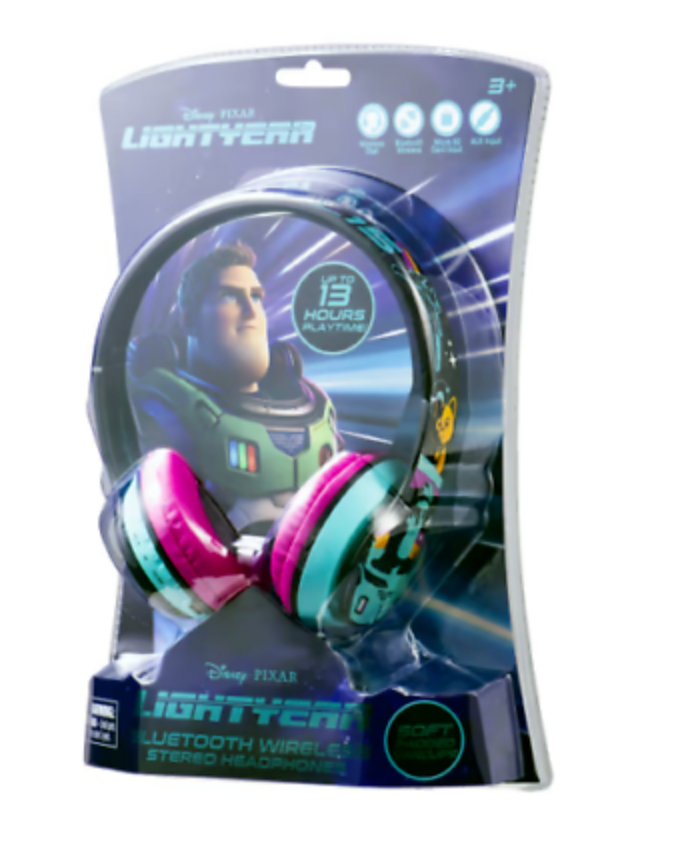 Disney Pixar Lightyear Bluetooth Wireless Stereo Headphones Headset Kids