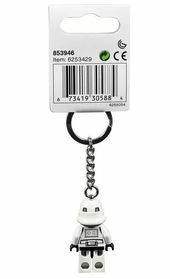 LEGO STORMTROOPER MINIFIGURE KEYRING STAR WARS 853946 KEYCHAIN KEY RING NEW