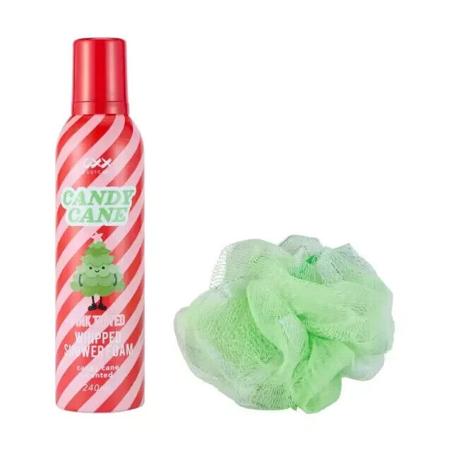 OXX Bodycare Candy Cane - Whipped Shower Foam Set with Bath Puff