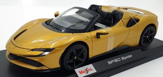 Maisto Ferrari SF90 Spider 1:18 Scale Diecast Model Car Gold