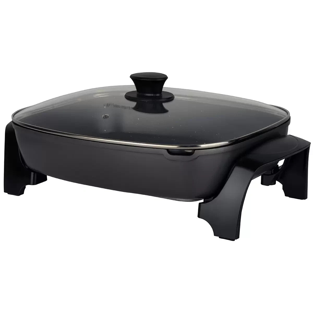 Westinghouse 2400W Non-Stick Electric Skillet Fry Pan w/ Glass Lid Cookware Grey