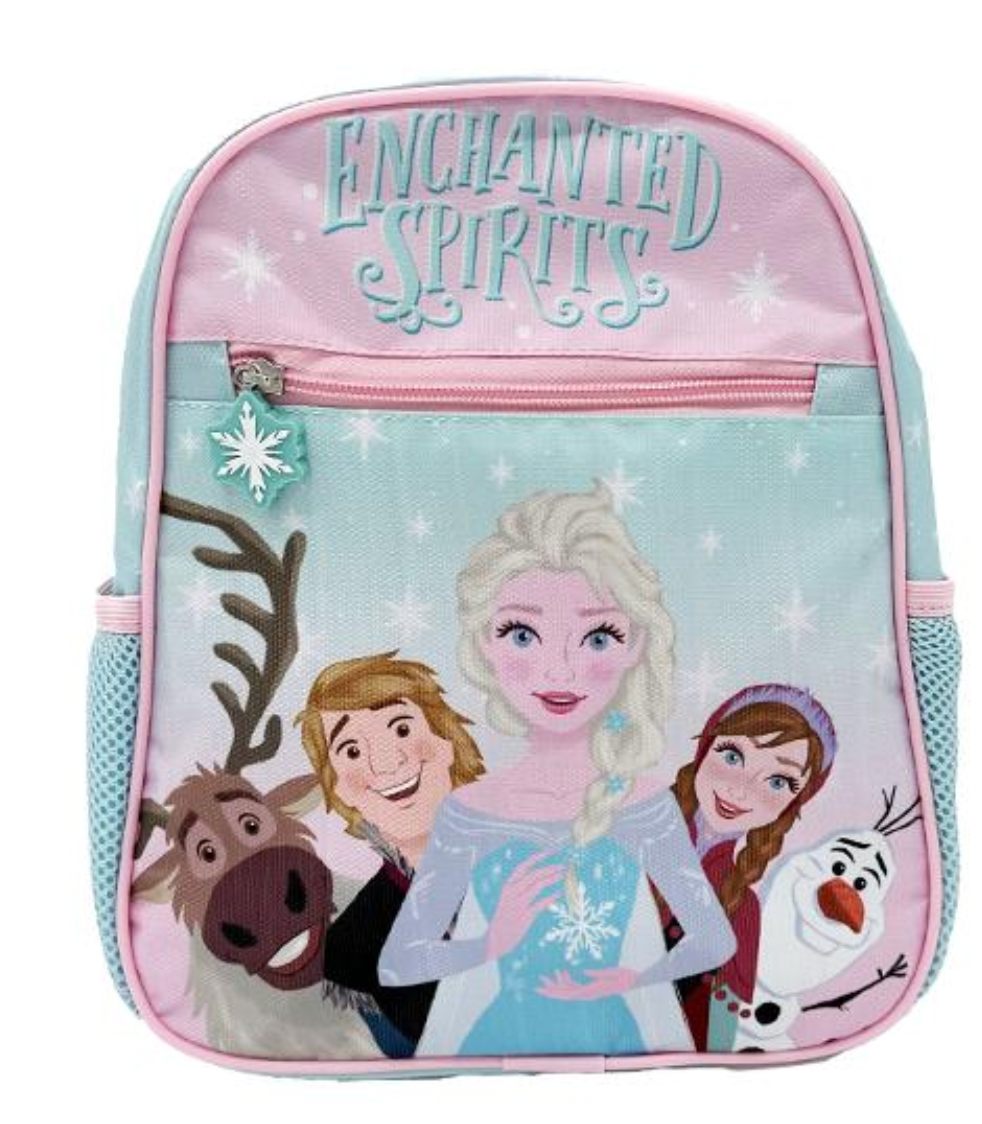 Licensed Frozen Kids Backpack Zip pockets Side sandwich mesh pockets Padded back