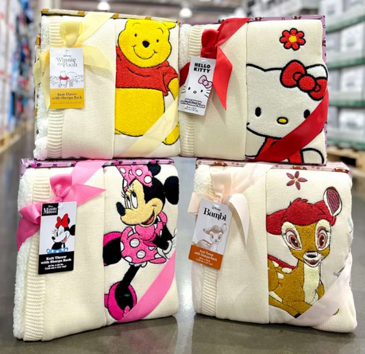 Jay Franco Kids Knit Throw Blanket with Sherpa Back 40 x 50 inch Licensed