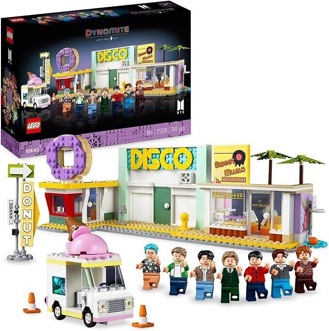 LEGO Ideas 21339 BTS Dynamite Set with 7 Minifigures of The Famous K-pop