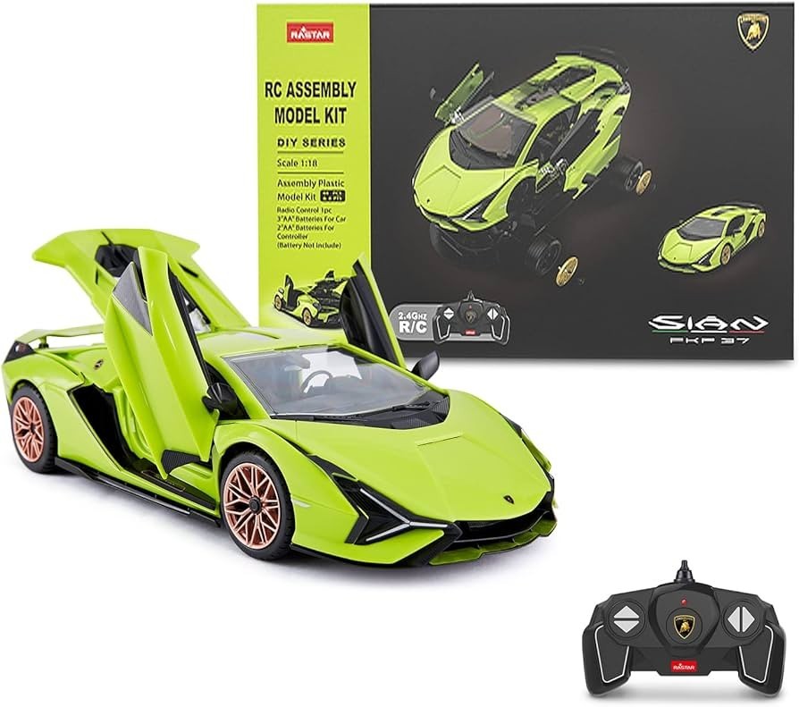 RASTAR Lamborghini Sian FKP 37 (Green) 1:18 – RC Assembly Model Kit DIY Series