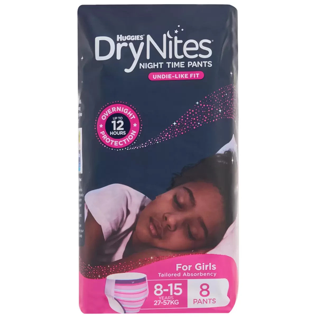 Huggies Drynites Night Time Pants For Girls Size 8-15 Years 48 Pants