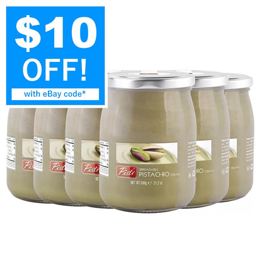 Bulk Pack 6 x 600g Pisti Sicilian Pistachio Cream Spread Paste Baking & Desserts