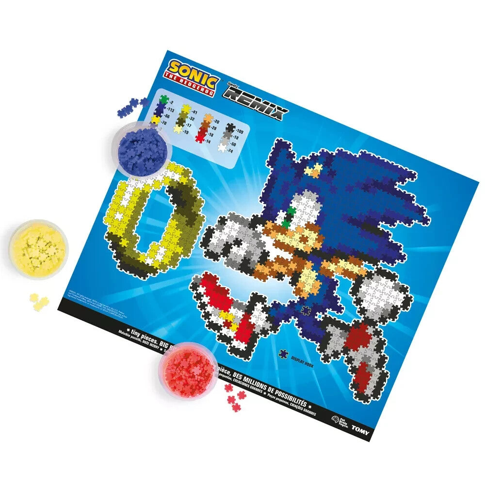 TOMY 700pc Jixelz Remix Sonic the Hedgehog Ring Kids Jigsaw Pixels Puzzle Set