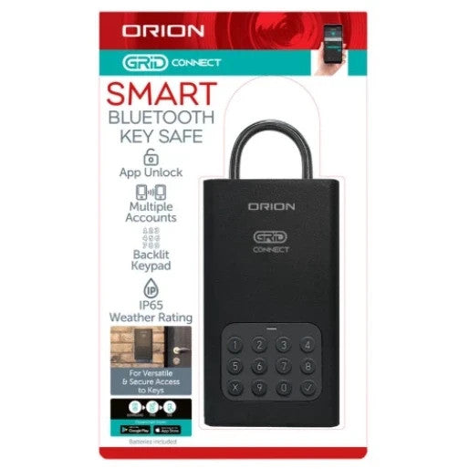 Orion Smart Bluetooth Key Safe Wall or Shackle Mount Water Resistant Lock Box