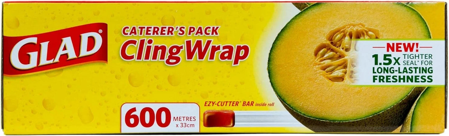 Glad Wrap, 600 Metre Clear Cling Wrap, Bpa-Free, Microwave Ready, 600M X 33Cm,