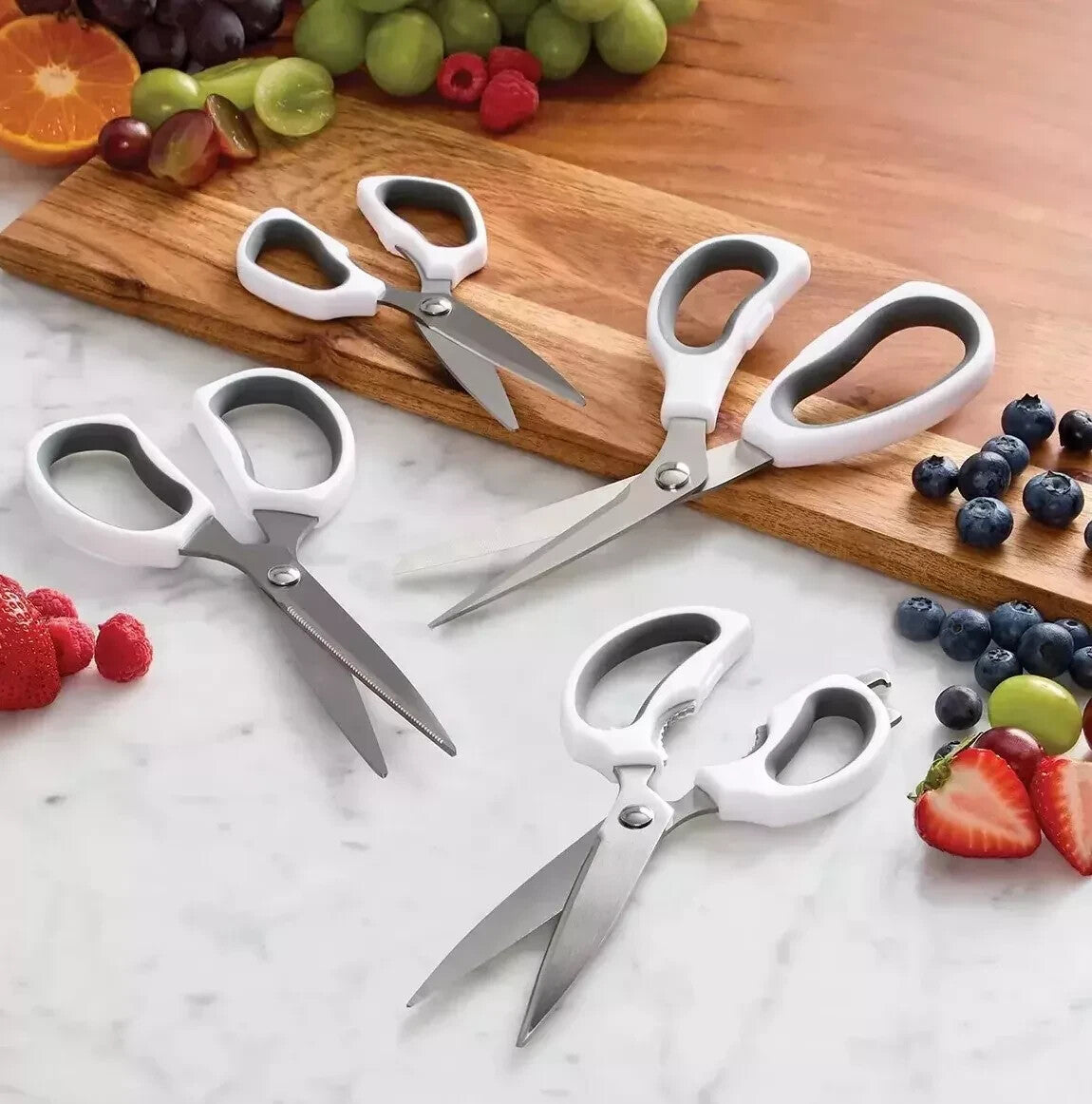 Sabatier Stainless Steel Shear Set 4Piece - White or Black