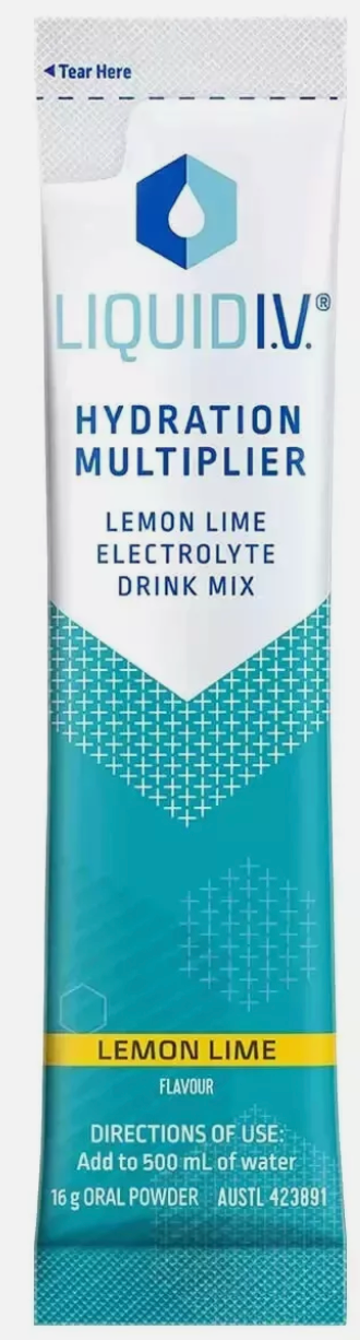Liquid I.V. Hydration Multiplier Electrolyte Drink Mix Lemon Lime 30 Sachets