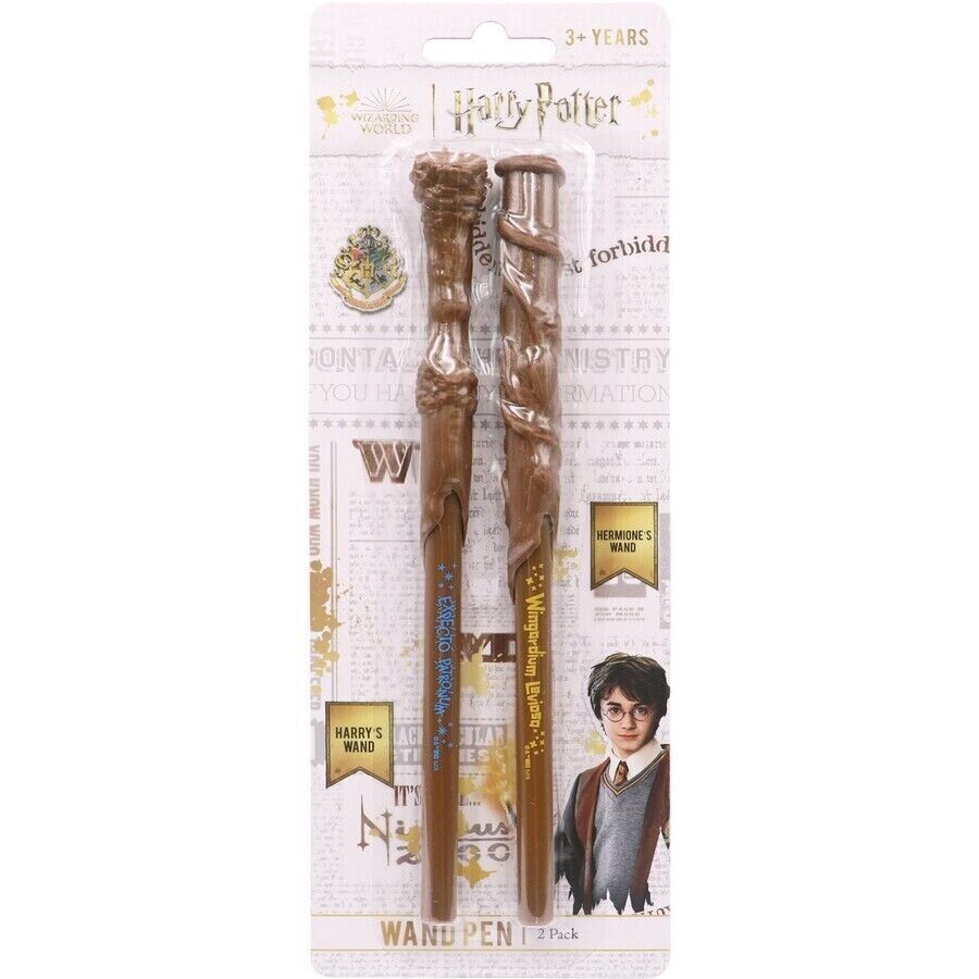 Harry Potter and Hermoine Magic Wand Pens 2 Pack - Wizarding World
