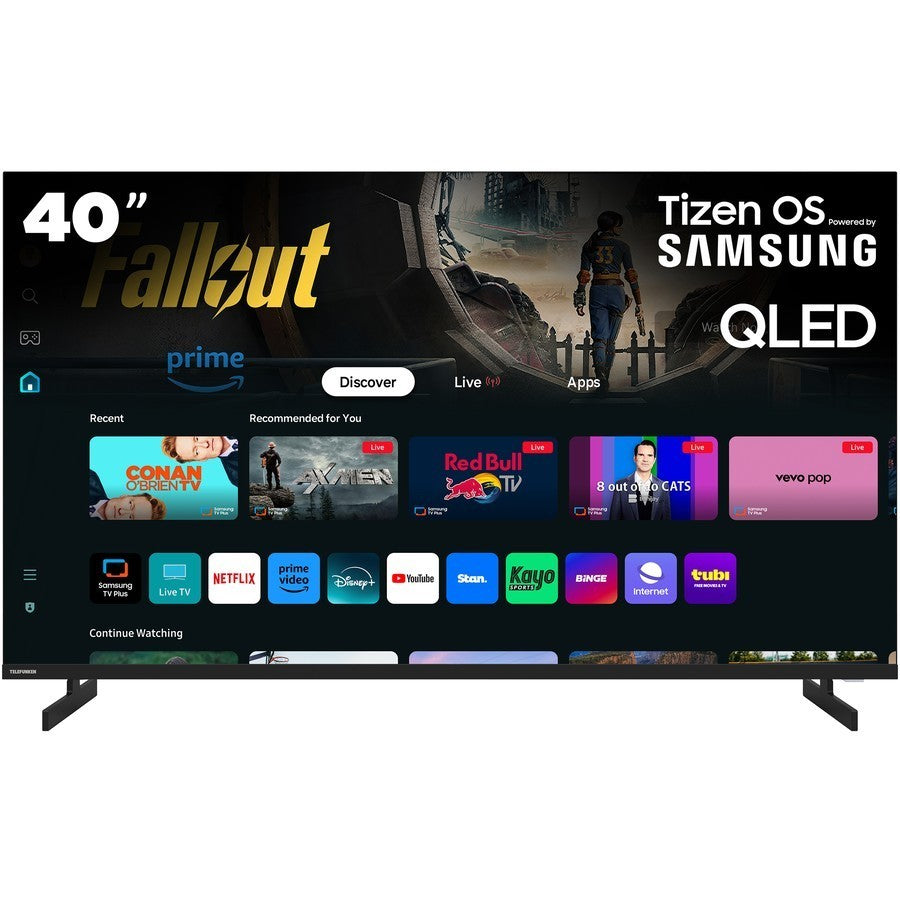 Telefunken 40'' Full HD 1080P QLED Tizen Smart TV Powered by SAMSUNG TV Plus