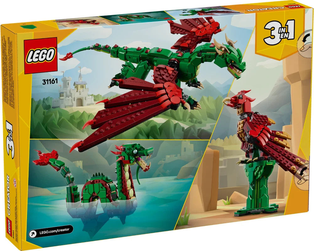 LEGO Creator 31161 3-in-1 Medieval Dragon, Sea Serpent & Phoenix Building Set