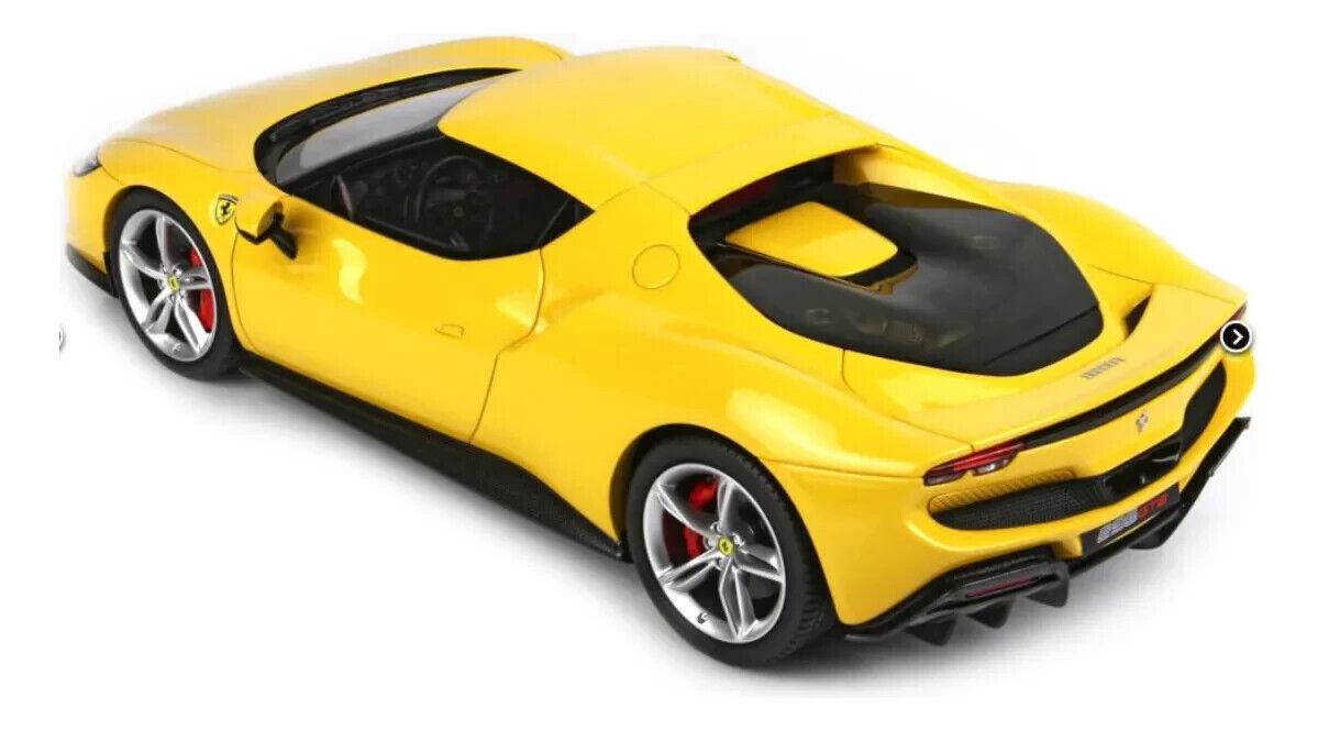 Maisto 1:18 Ferrari 296 GTB Yellow Die Cast Toy Diecast Car