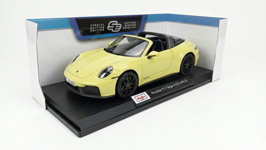 Maisto 1:18 Porsche 911 Targa 4 GTS (992.2) (Yellow) Diecast – Special Edition
